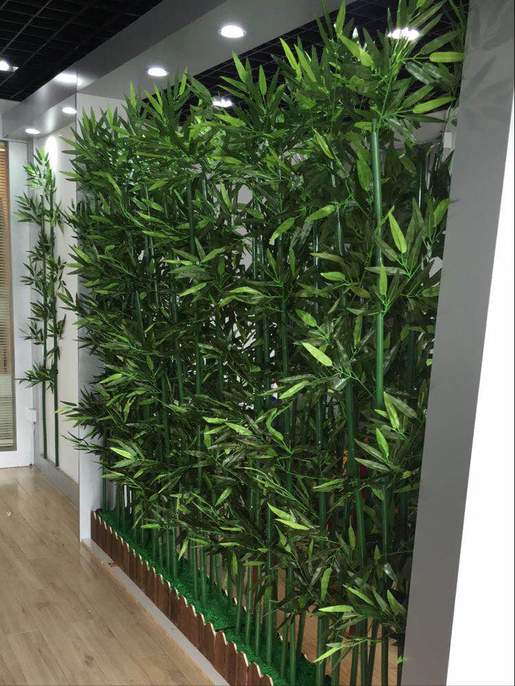 仿真單只/束室內(nèi)外裝飾綠植物背景墻擺放花藝擋墻屏風(fēng)造景毛竹塑